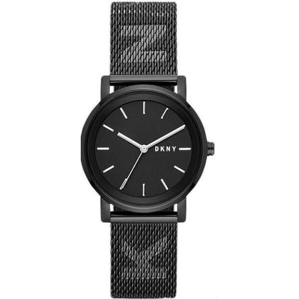 

Часы наручные женские DKNY NY2704 кварцевые, "миланский" браслет с логотипом, черные, США