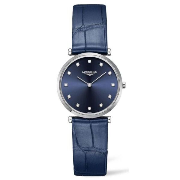 

Часы наручные женские LA GRANDE CLASSIQUE DE LONGINES L4.512.4.97.2 синие, кварц, бриллианты, кожа аллигатора