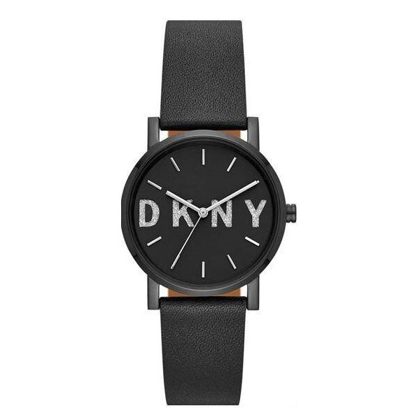 

Часы наручные женские DKNY NY2683 кварцевые на черном кожаном ремешке, США