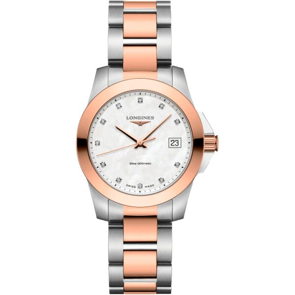 

Часы наручные женские LONGINES CONQUEST L3.377.3.88.7, кварц, 11 бриллиантов, биколорные