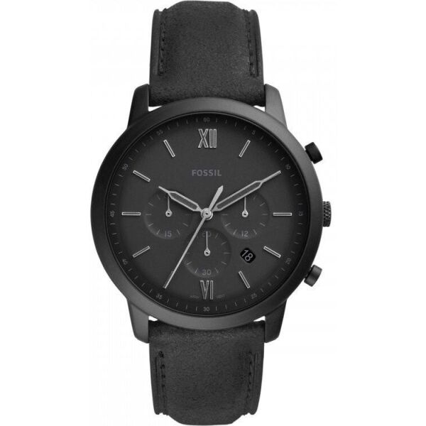 

Часы наручные мужские FOSSIL FS5503 кварцевые, ремешок из кожи, черные, США