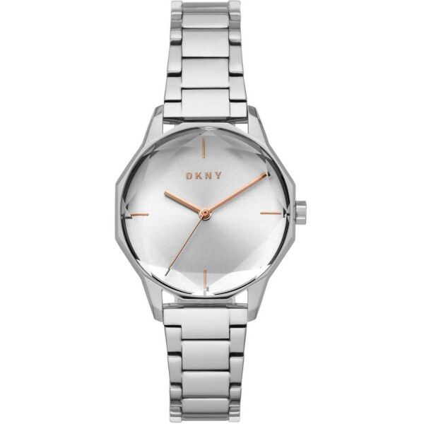 

Часы наручные женские DKNY NY2793 кварцевые, с граненым стеклом, серебристые, США