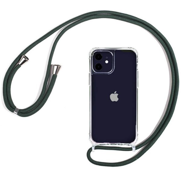 

Чехол TPU Crossbody Transparent для Apple iPhone XR (6.1") Зеленый / Forest green