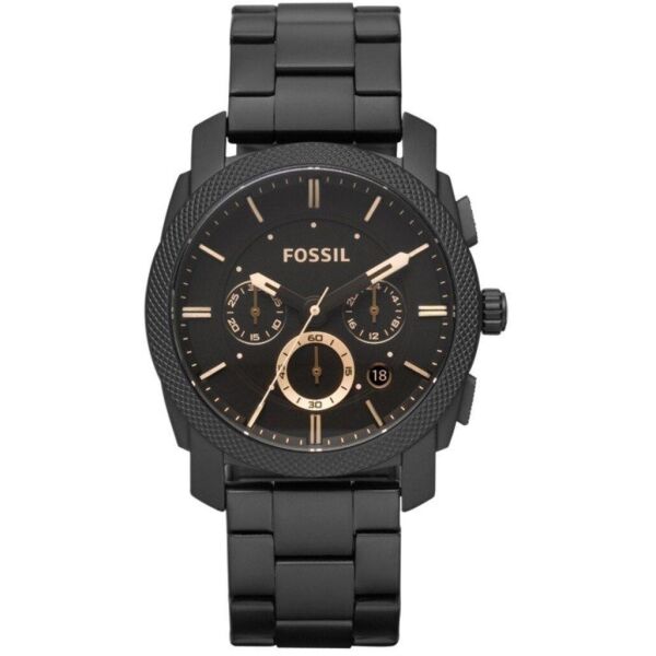 

Часы наручные мужские FOSSIL FS4682 кварцевые, на браслете, черные, США