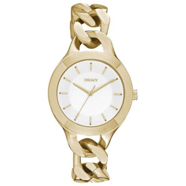 

Часы наручные женские DKNY NY2217 кварцевые, браслет-цепочка, золотистые, США