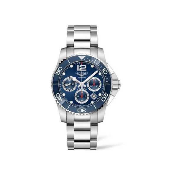 

Часы-хронограф наручные мужские LONGINES HYDROCONQUEST L3.783.4.96.6, автоподзавод, индикация даты