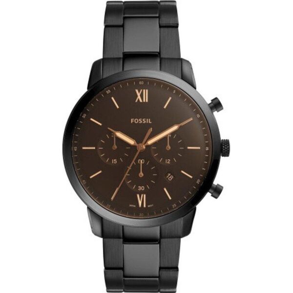 

Часы наручные мужские FOSSIL FS5525 кварцевые, на браслете, черные, США