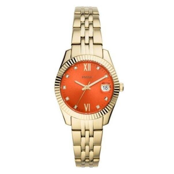 

Часы наручные женские FOSSIL ES4904 кварцевые, на браслете, цвет желтого золота, США