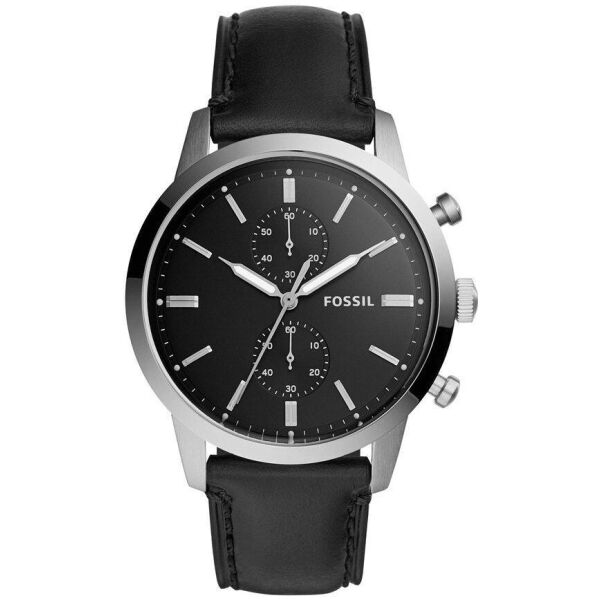 

Часы наручные мужские FOSSIL FS5396 кварцевые, ремешок из кожи, черные, США