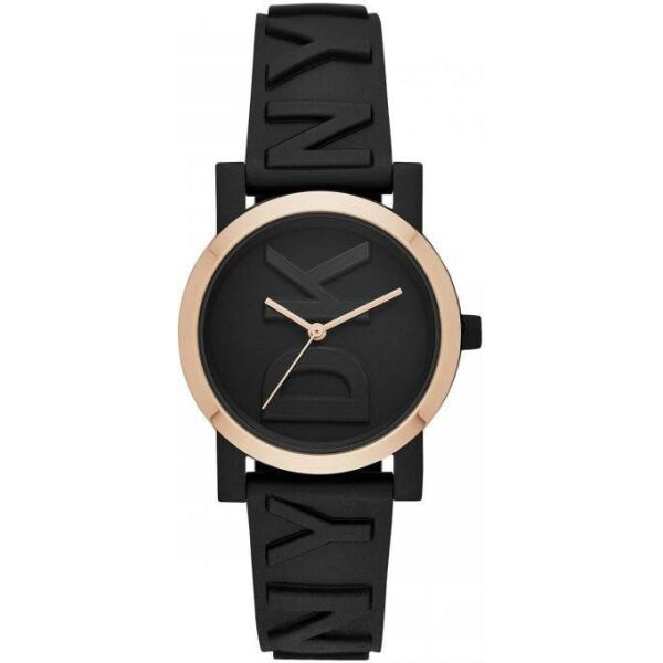 

Часы наручные женские DKNY NY2727 кварцевые, черные, каучуковый ремешок, США