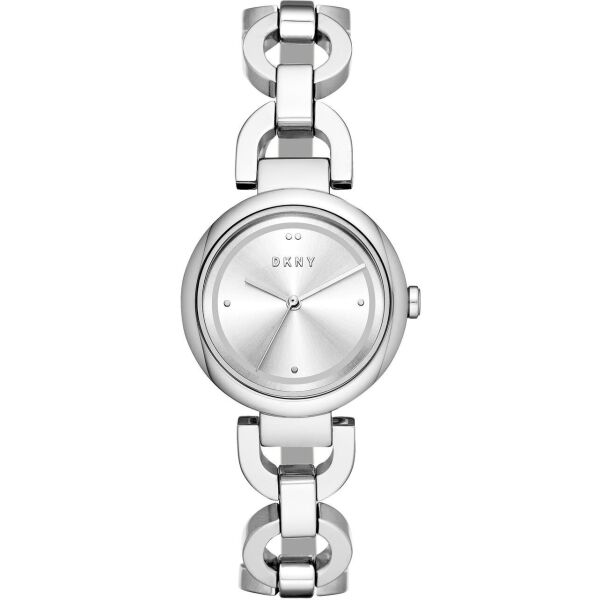 

Часы наручные женские DKNY NY2767 кварцевые, браслет из букв, серебристые, США