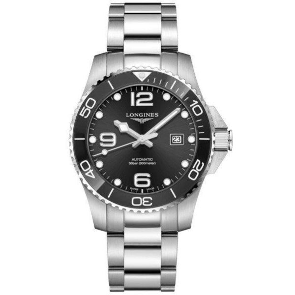 

Часы наручные мужские LONGINES HYDROCONQUEST L3.782.4.56.6 дайверские, автоподзавод, вращающийся безель