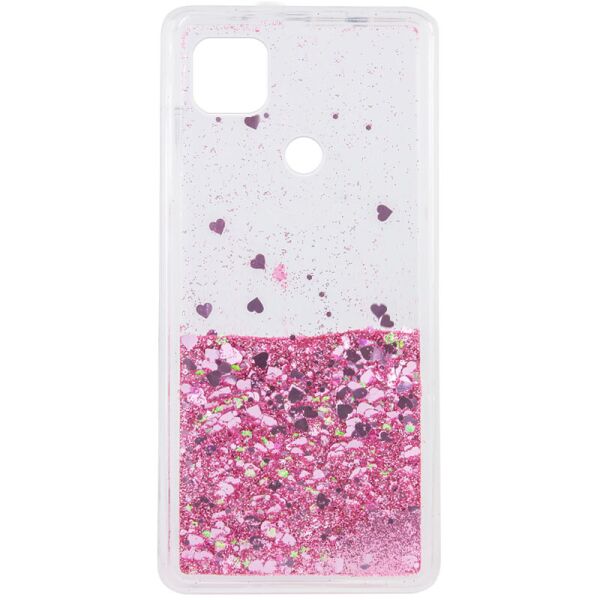 

TPU чехол Liquid hearts для Xiaomi Redmi 9C Розовый
