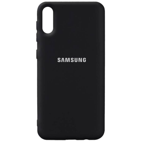

Чехол Silicone Cover Full Protective (AA) для Samsung Galaxy A02 Черный / Black