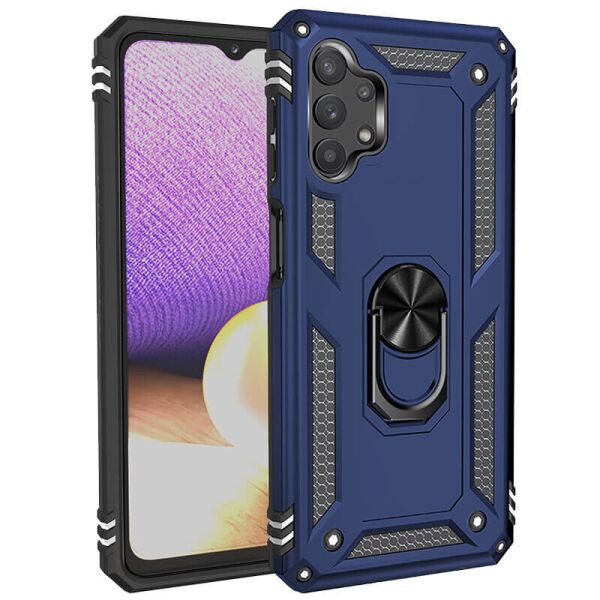 

Ударопрочный чехол Serge Ring for Magnet для Samsung Galaxy A32 4G Темно-синий