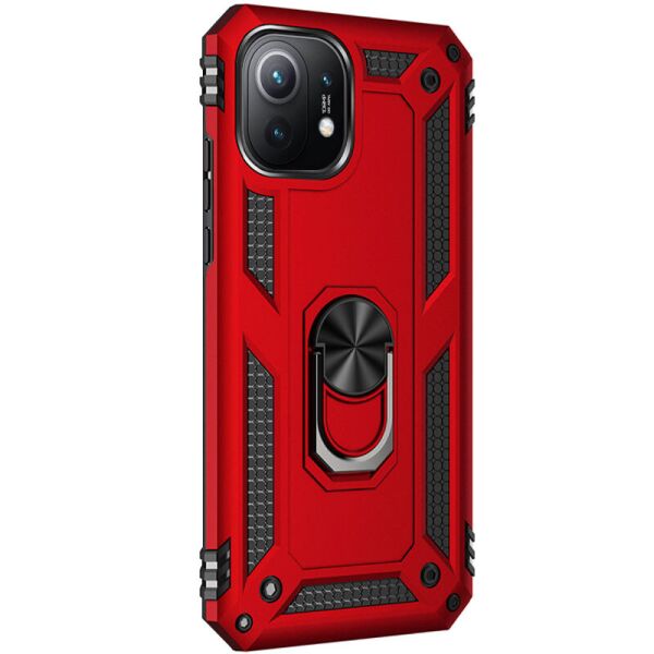 

Ударопрочный чехол Serge Ring for Magnet для Xiaomi Mi 11 Красный