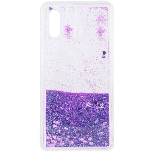 

TPU чехол Liquid hearts для Samsung Galaxy A02 Фиолетовый