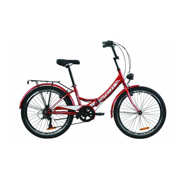 

Велосипед 24" Formula Smart 7 ск. с фонарём 2020 Рама x15" Красный ES 1450