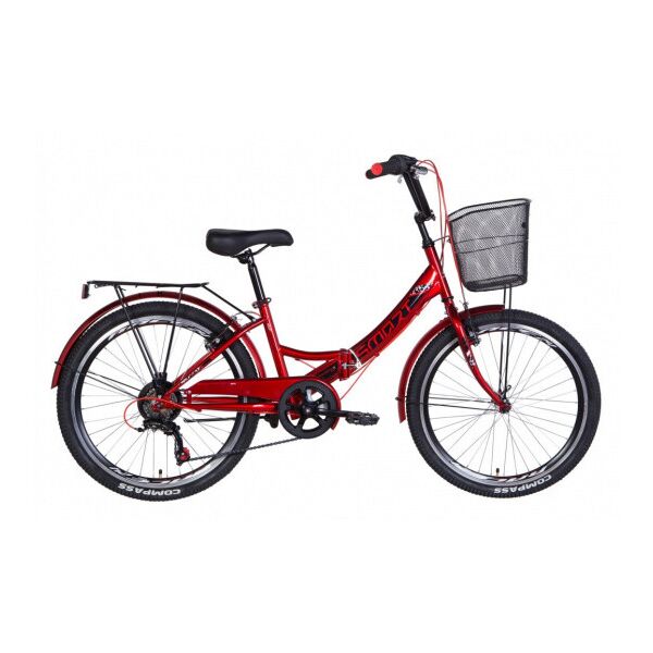 

Велосипед 24 "Formula Smart 7 ск. с корзиной 2021 Рама x15" Вишневый ES 1470