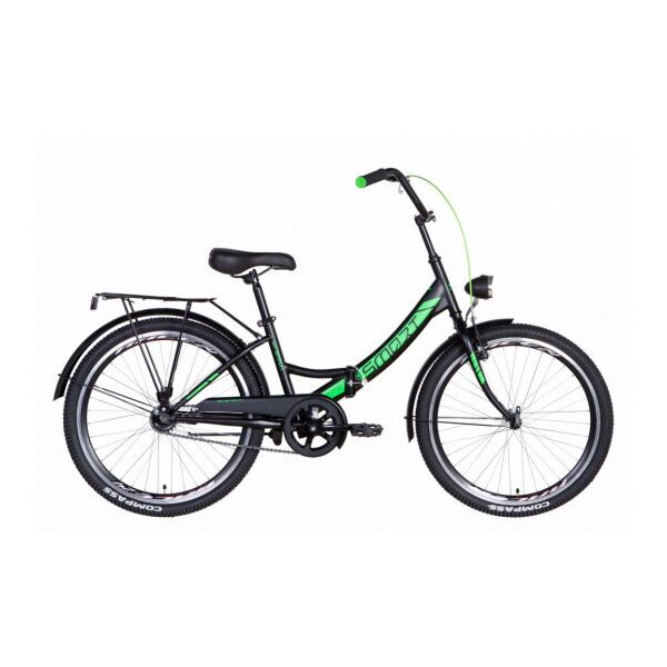 

Велосипед 24 "Formula Smart с фонарём 2021 Рама 15" Черно-зеленый ES 1478