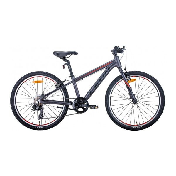 

Велосипед 24 "Leon Junior 2020 Рама Универсальная " Серый с красным ES 1490