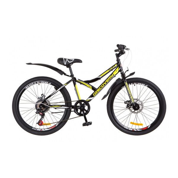 

Велосипед 24 "Discovery Flint DD 2018 Рама x14" Черно-желтый ES 1635