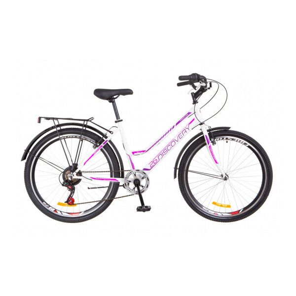 

Велосипед 26 "Discovery Prestige Woman 2018 Рама x17" Бело-фиолетовый ES 1700