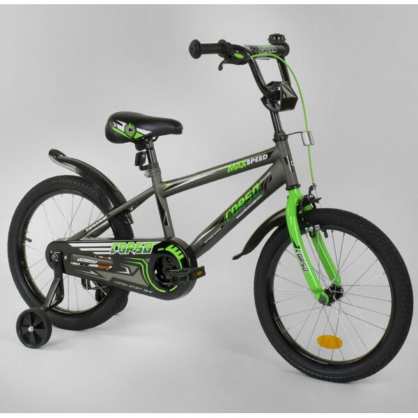 

Велосипед Corso 18 EX-18 N 3305 Dark grey / Green (EX-18 N 3305)