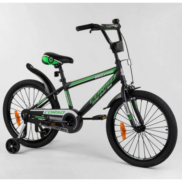 

Велосипед Corso 20 New Design ST-20113 Black / Green (ST-20113)