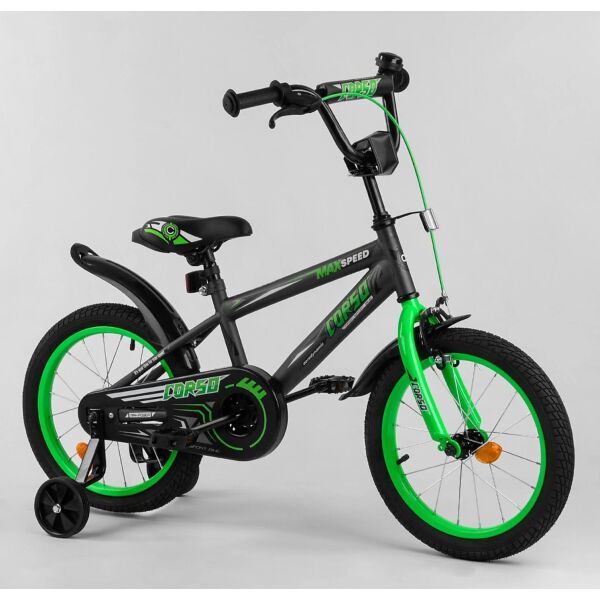 

Велосипед Corso 16 EX-16 N 2948 Black / Green (EX-16 N 2948)