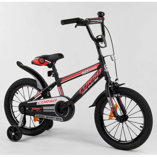 

Велосипед Corso 16 Max Speed New Design ST-16700 Black / Red (ST-16700)
