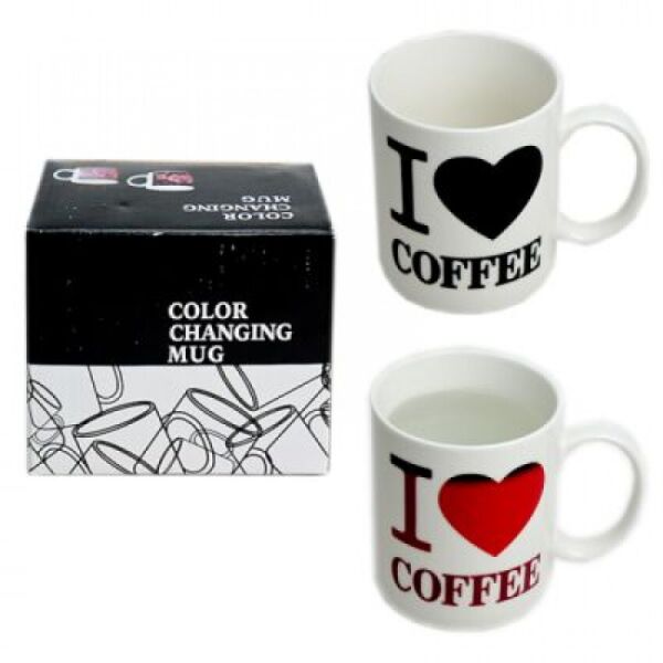 

Чашка керамическая Хамелеон I love coffee 300 мл Stenson 16889-6-2