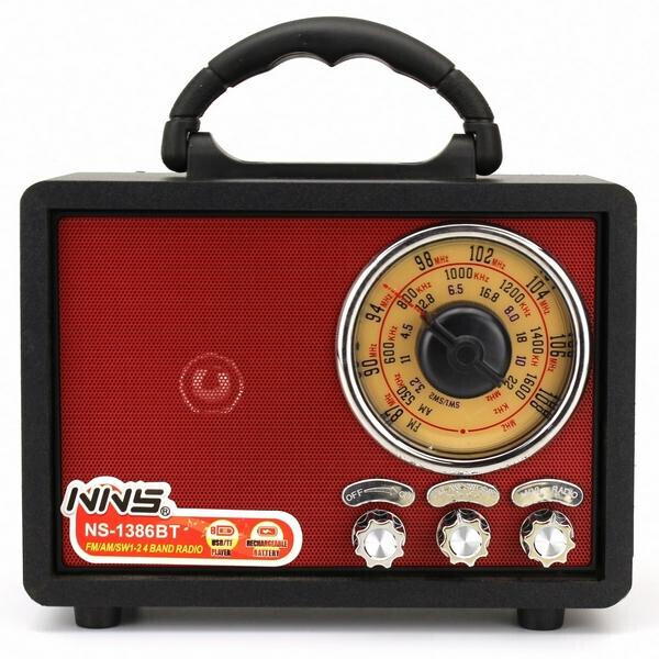 

Радиоприемник NNS NS-1386BT радио в ретро стиле usb TF AUX bluetooth Черный корпус (20053100185)