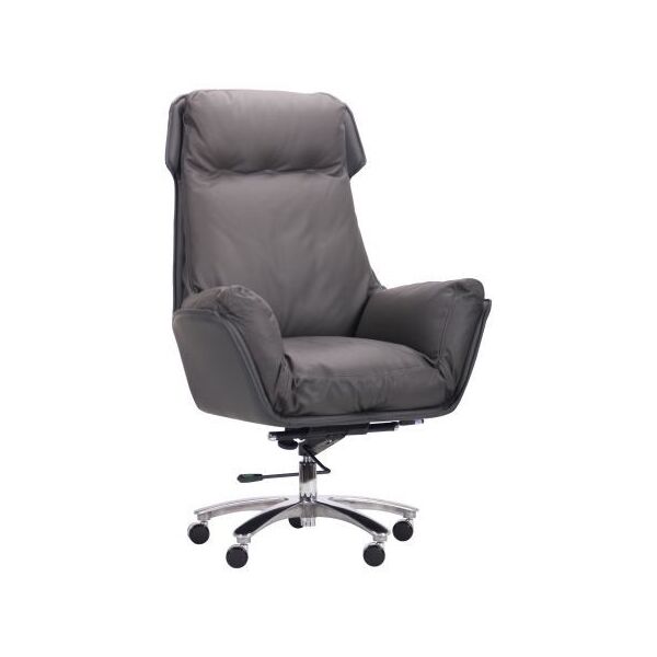 

Кресло руководителя Wilson Хром механизм Deep Tilt комбинированная кожа люкс Grey (AMF-ТМ)