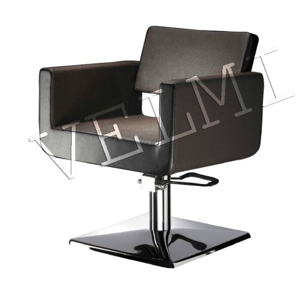 

Кресло парикмахерское Gwen на гидравлике Хром Квадрат, КЗ Zeus Bright Brown (Velmi TM)