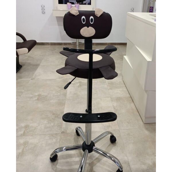 

Детское парикмахерское кресло с аппликацией Медведь кожзаменитель Коричневый (Frizel TM)