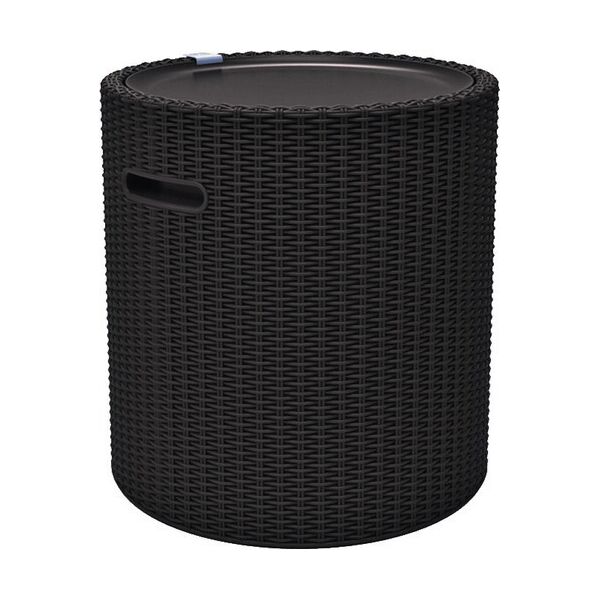 

Стол-сундук круглый Cool Stool плетение пластик Коричневый 43*44 см (Keter TM)