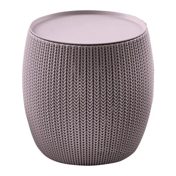 

Стол-сундук круглый Khit Cozies плетение пластик Лиловый 41*41 см (Keter TM)