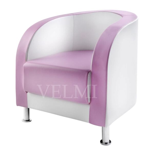 

Кресло для ожидания Indiana кожзаменитель Rainbow Silver+Purple (Velmi TM)