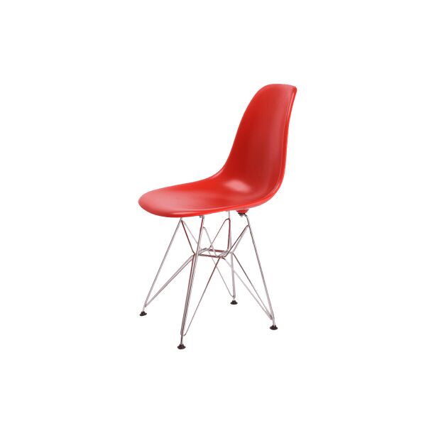 

Стул обеденный Eames DSR (ножки металлические) Светло-серый (CoolArt-TM) Красный