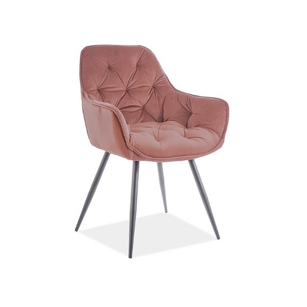 

Кресло мягкое Cherry Matt Velvet металл Черный матовый, бархатная ткань Желтая (Signal TM) Античная роза