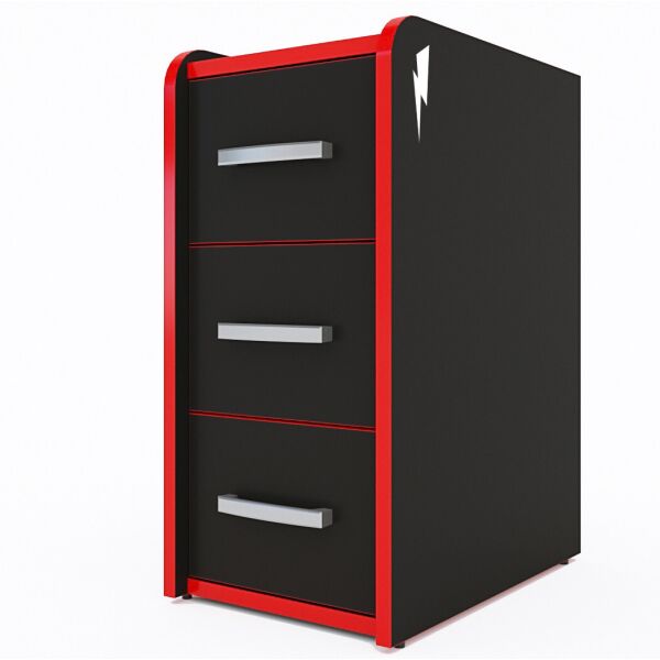 

Мобильная тумба T-Box, черный/красный (Zeus ТМ)