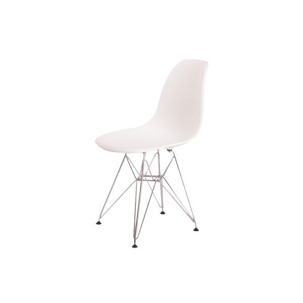 

Стул обеденный Eames DSR (ножки металлические) Светло-серый (CoolArt-TM) Белый