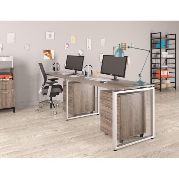 

Стол Q-135*2 без царги Дуб борас (Loft Design TM) ДСП, стол, Дуб палена