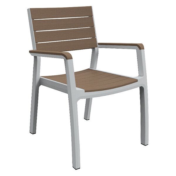 

Стул садовый Harmony armchair пластик Белый с Бежевым (Keter TM)