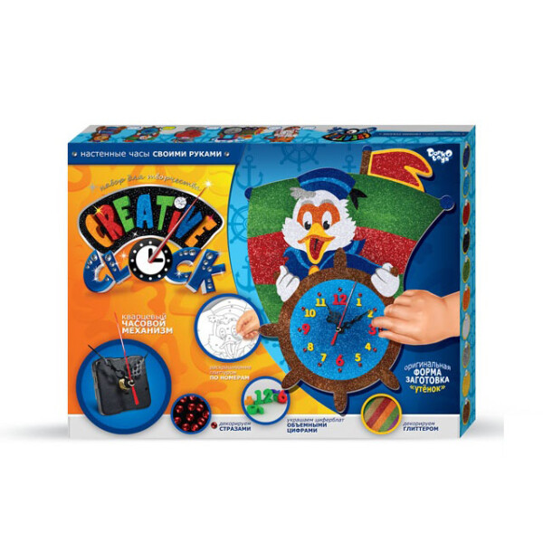

Набор для творчества глиттер Dankotoys Creative clock Сова CC-01-04 (40864)