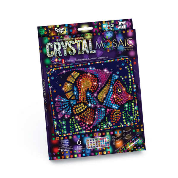 

Набор для креативного творчества Danko Toys CRYSTAL MOSAIC Рыбка CRM-01-09 (38568)