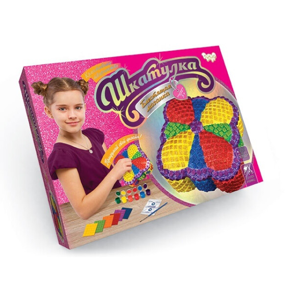 

Набор для творчества Dankotoys Сверкающая пайетка Шкатулка SHR-01-08 (38662)