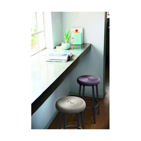 

Табурет барный Cozy Bar Stool ножки металл черный, сиденье пластик Лиловый (Keter TM)