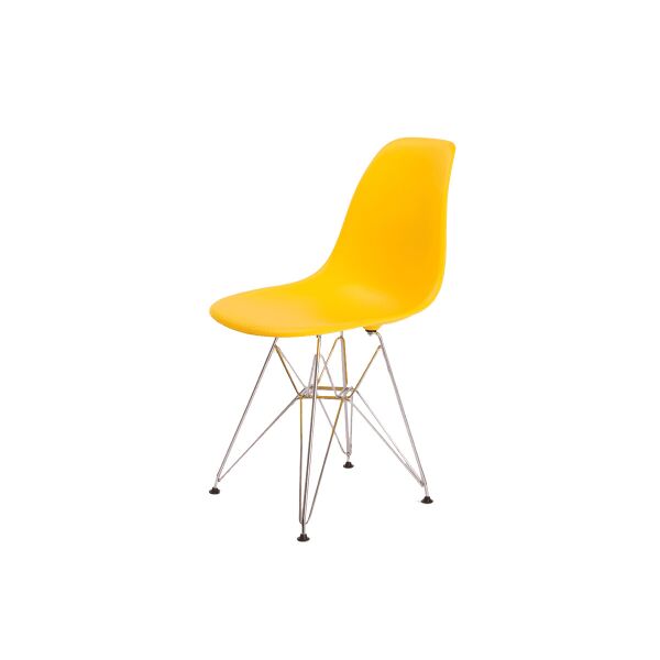 

Стул обеденный Eames DSR (ножки металлические) Светло-серый (CoolArt-TM) Желтый